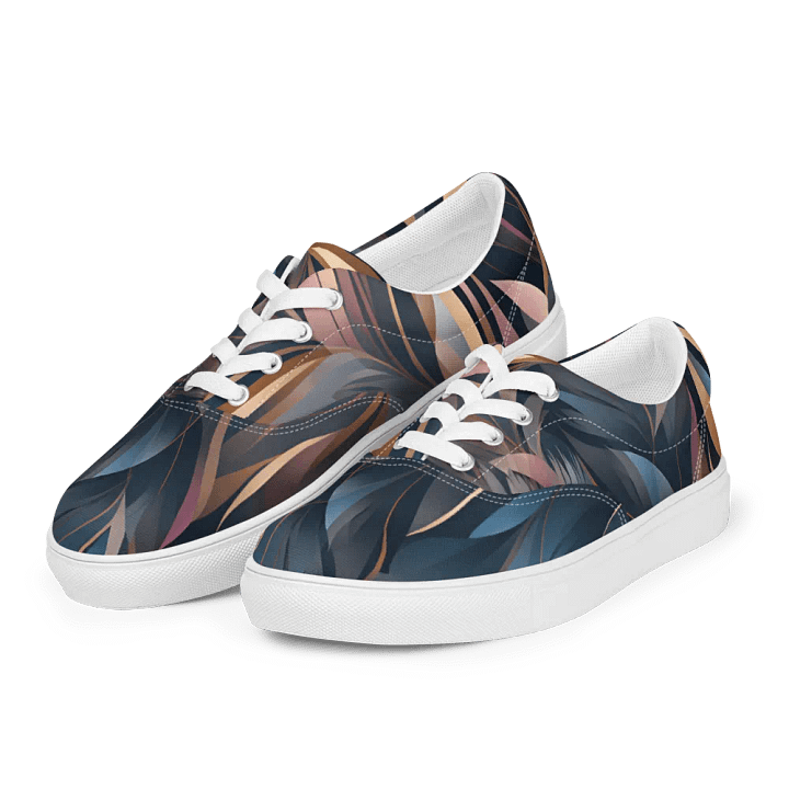 Feathered Harmony Lace-Up Canvas Shoes product image (1)