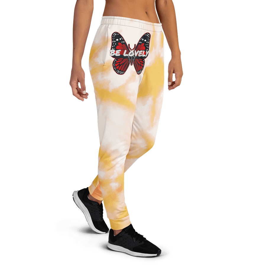 Be Lovely Butterfly All-Over Print Women's Joggers Orange Tie Dye product image (4)