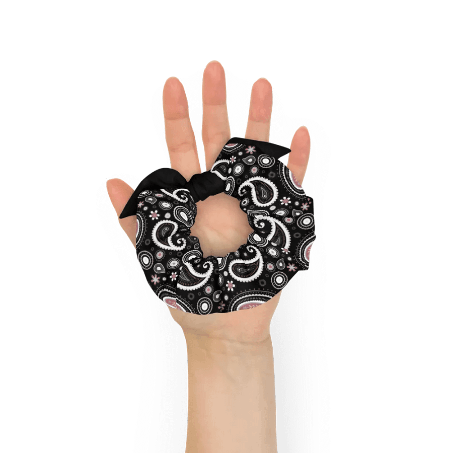 Black Paisley Dreams All-Over Print Scrunchie product image (7)