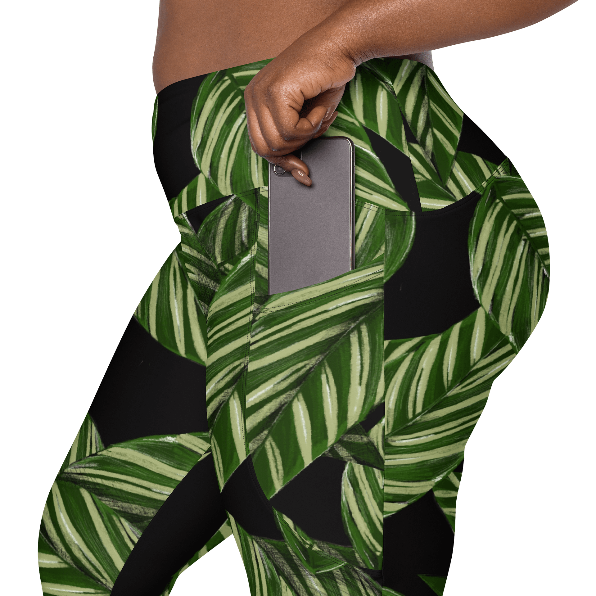 Barry Grady Leaf Crossover Leggings with Pockets product image (8)