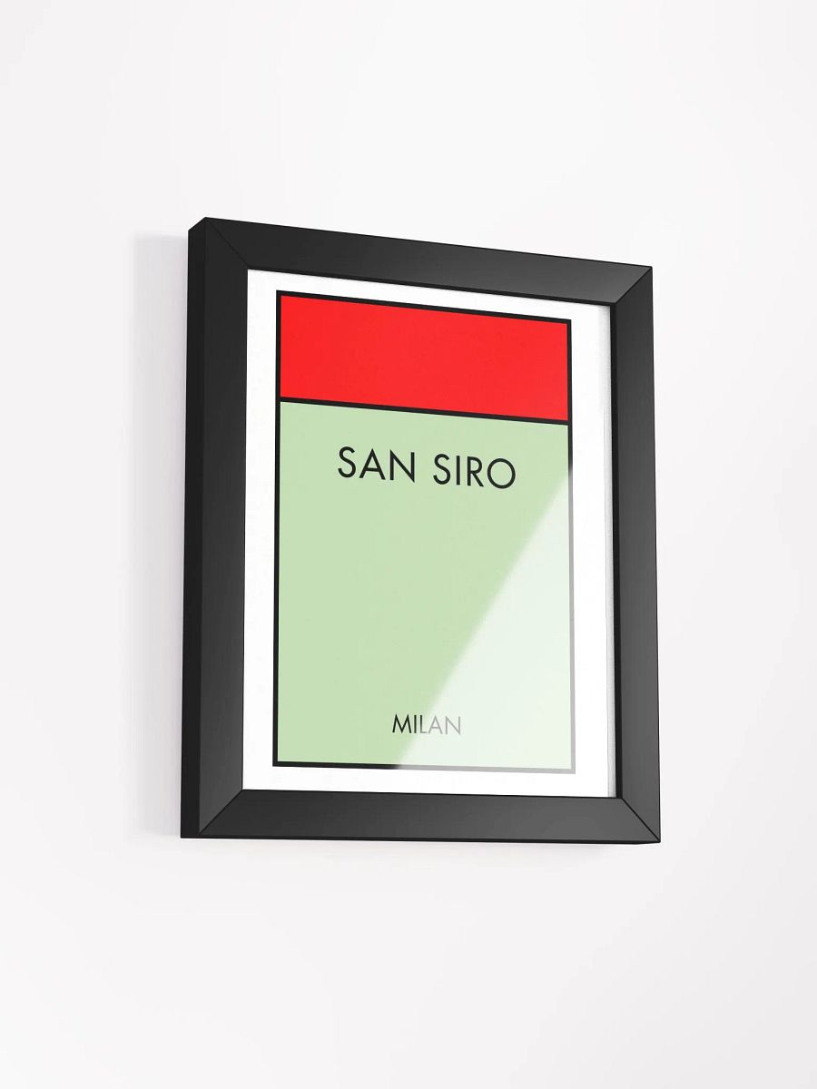 San Siro Stadium AC Milan Monopoly Title Art Framed Print product image (3)
