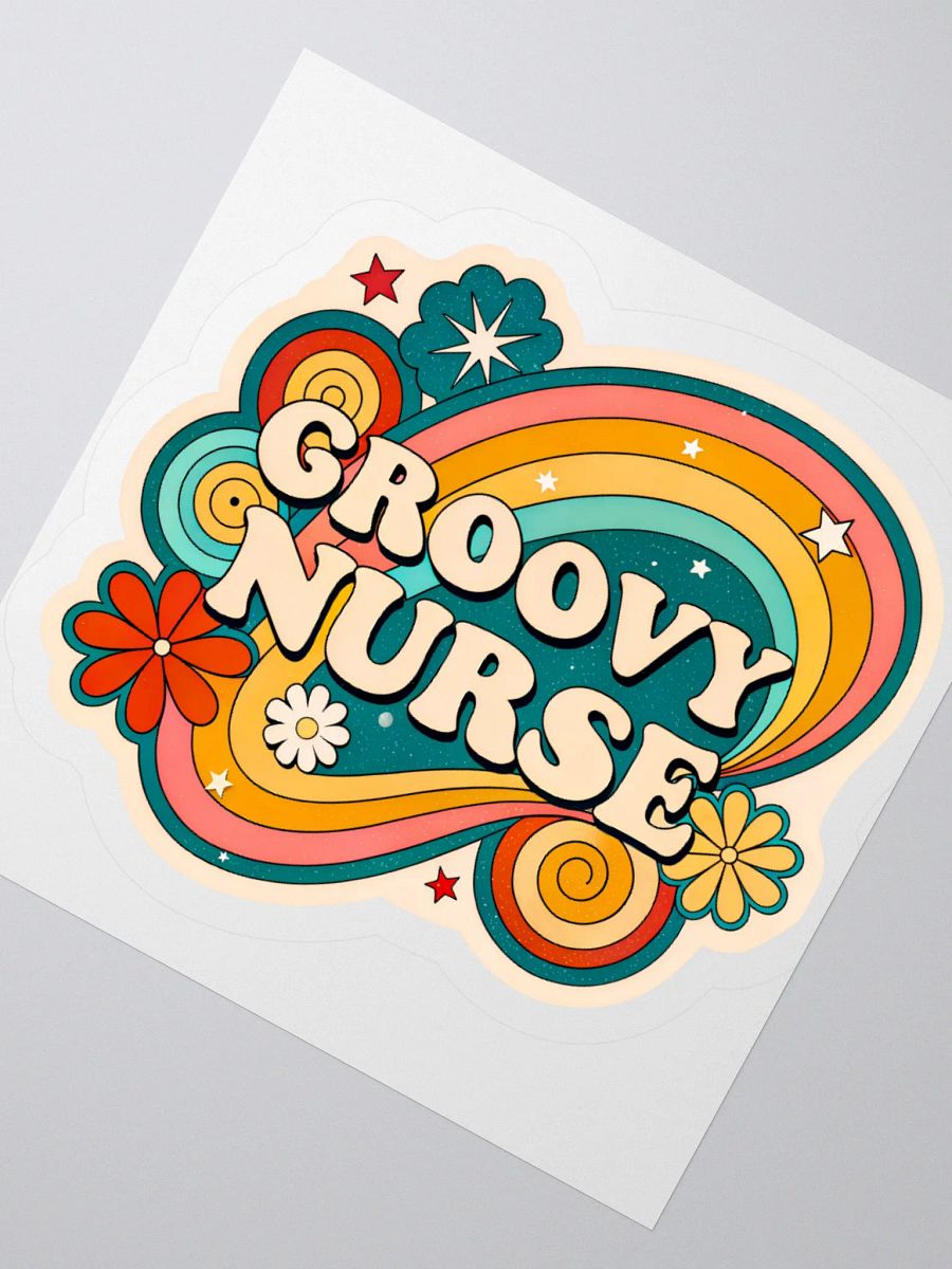 Groovy Nurse Kiss Cut Stickers product image (4)