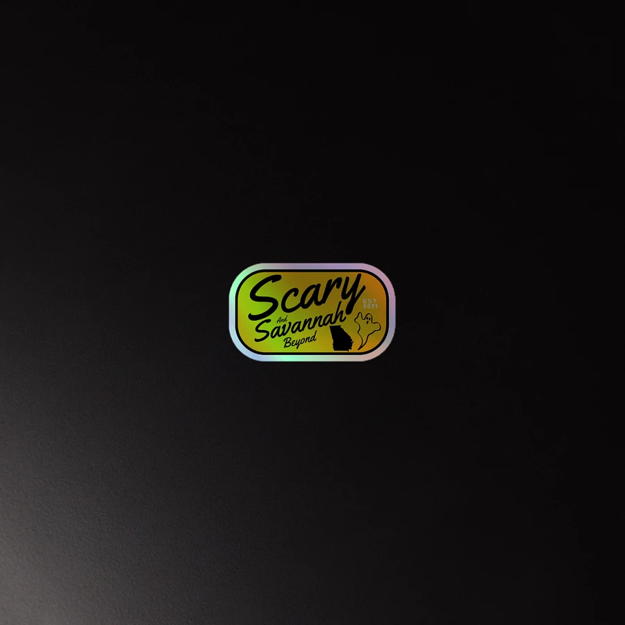 Scary Savannah Shield Logo Holographic Sticker product image (4)