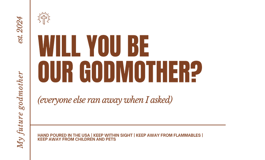 Funny godmother proposal gift soy wax vegan candle product image (5)