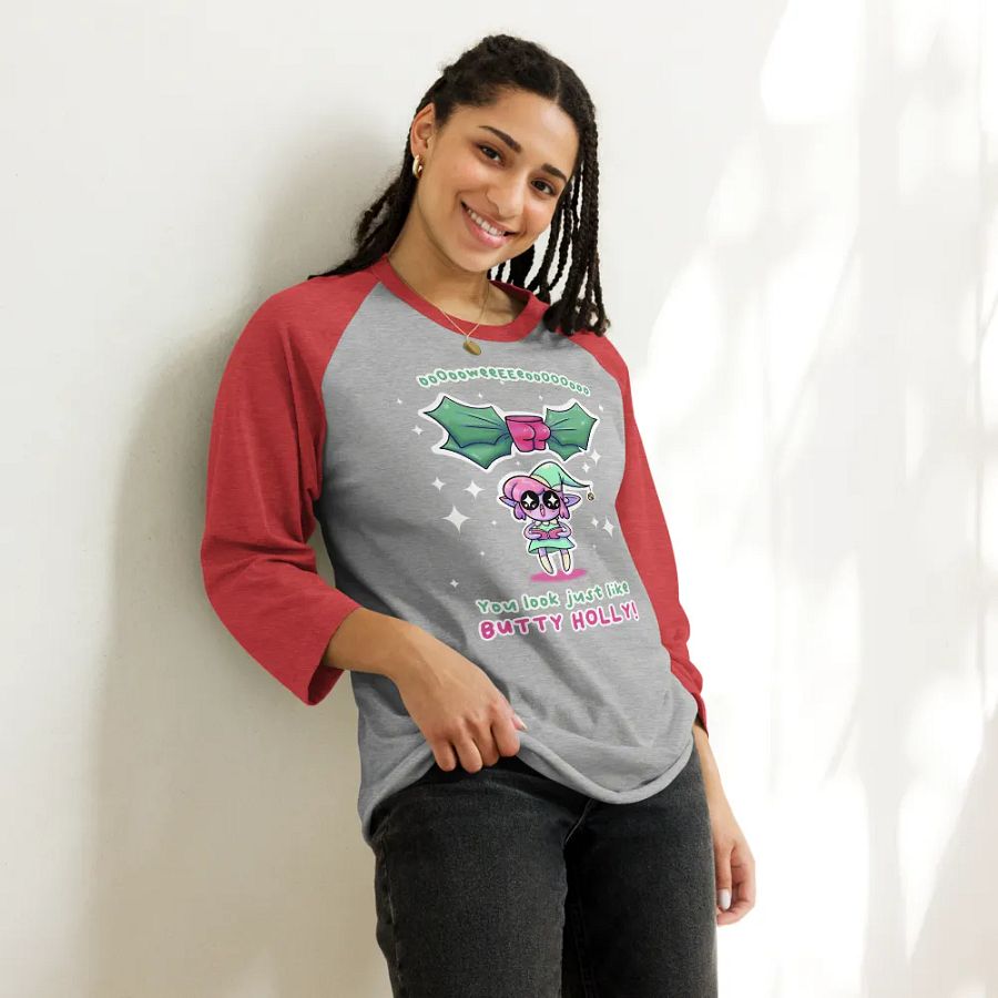 Butty Holly baseball tee product image (9)