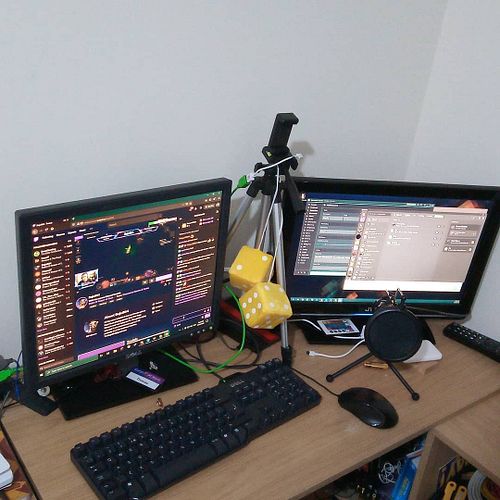 New equipment with a faster network and some fluffy dice?!?!?! All while showing bojo some love #twitch #twitchstreamer