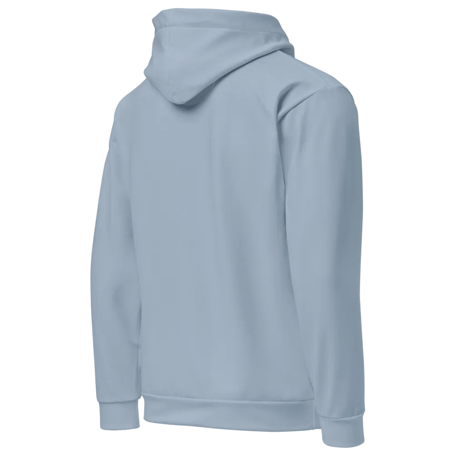 Plain Light Grayish Blue True Summer Unisex Recycled Polyester Heavyweight Premium Hoodie by Treasure Pie product image (4)