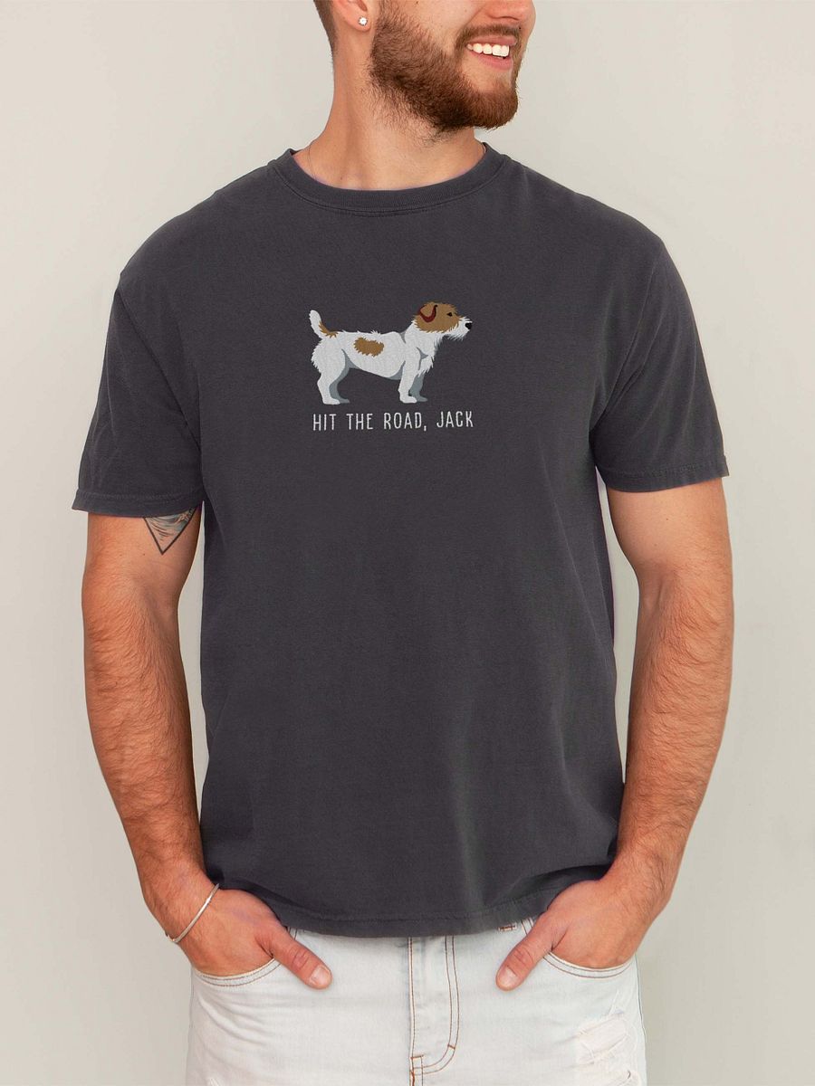 Hit the Road, Jack T-Shirt(Embroidered) of a Jack Russell Terrier(Rough Coat) product image (2)