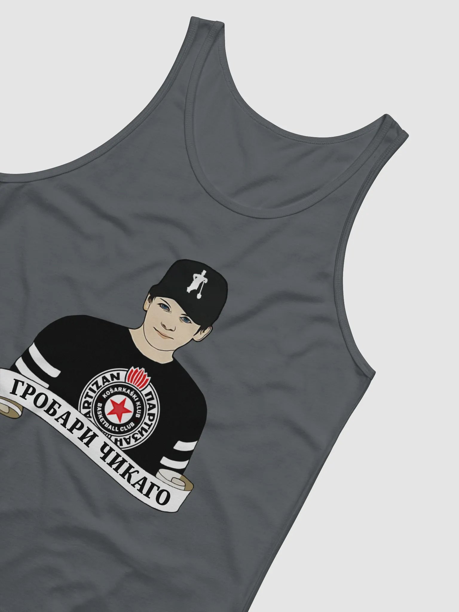 Grobari Čikago KK Partizan Bella+Canvas Jersey Tank product image (4)