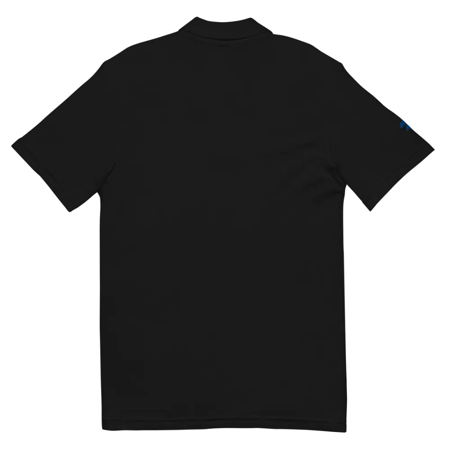 POWERED BY AVGAS 100LL - PIQUE BLACK POLO SHIRT product image (11)