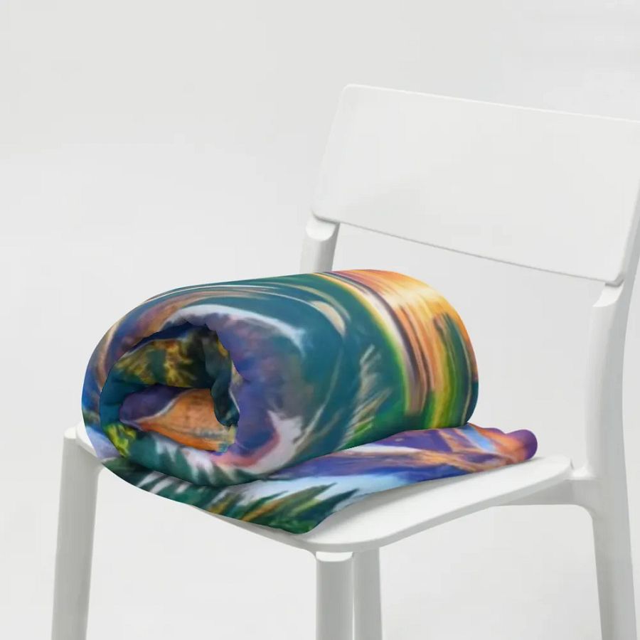 Mountain Lake Cottages Throw Blanket product image (8)
