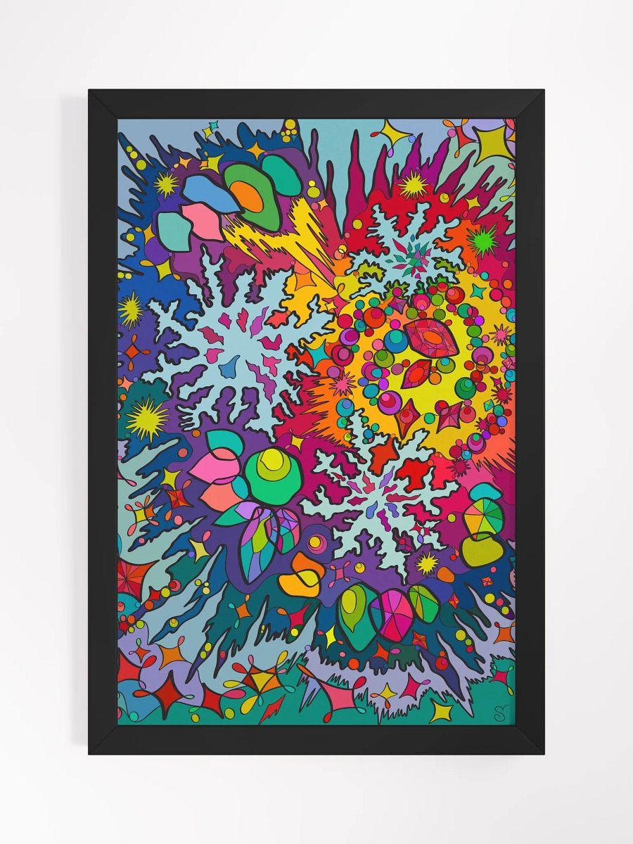 Chaos Burst Framed Art Poster - Snowflakes product image (2)