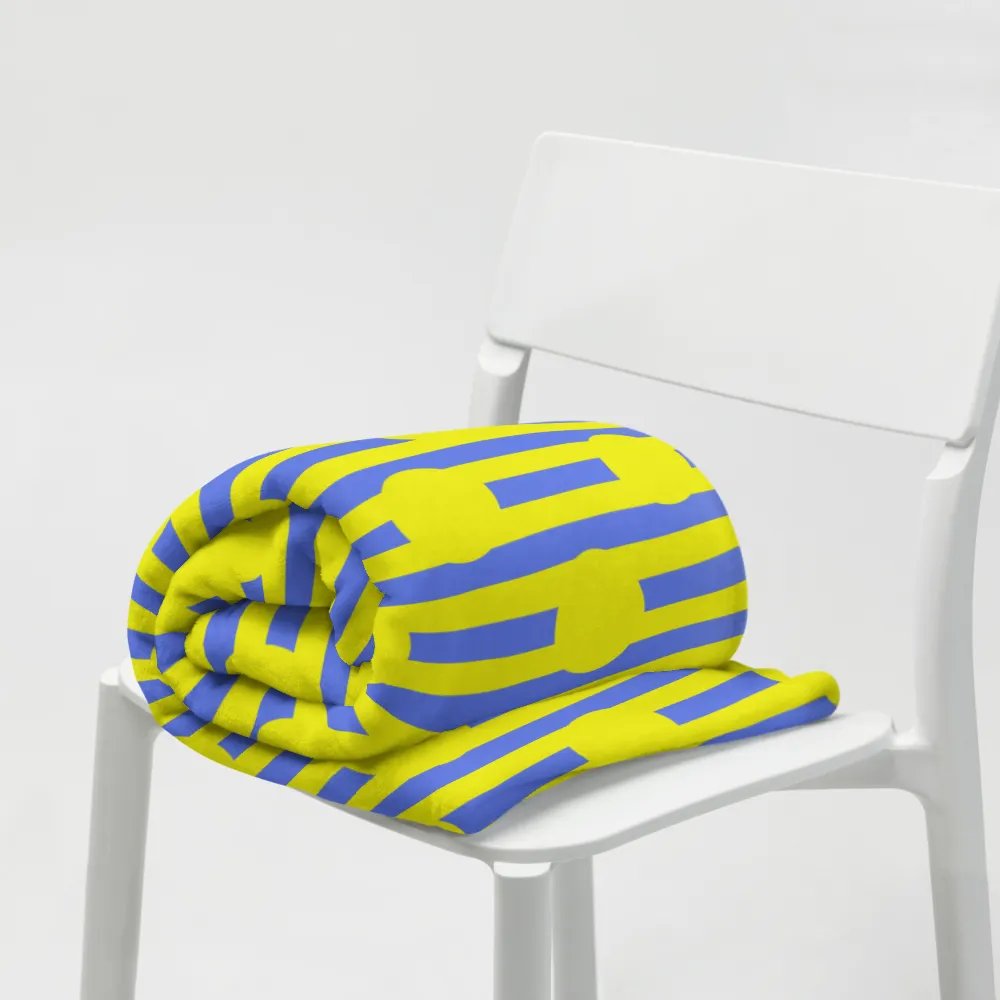 Yellow Polkadots and Stripes Throw Blanket product image (19)