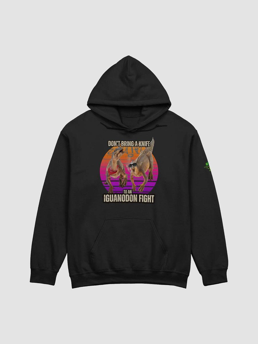 Iguanodon Fight - Don't Bring a Knife Dinosaur Hoodie product image (1)