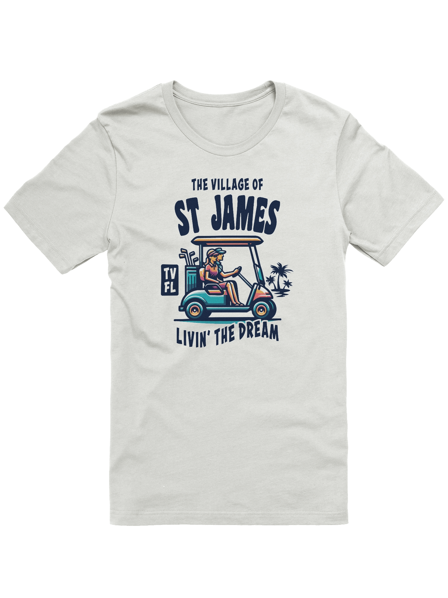 The Village of St James TV FL Golf Cart Design T-Shirt product image (5)