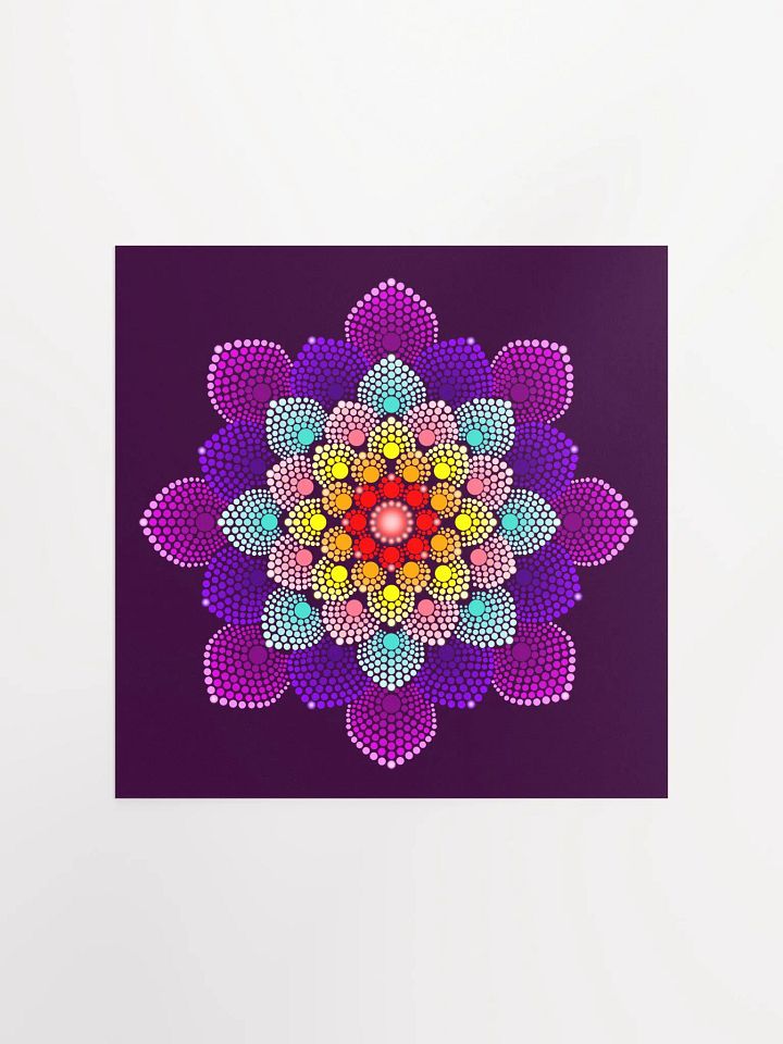 Simple Colorful Dot Mandala Enhanced Matte Paper Poster product image (2)