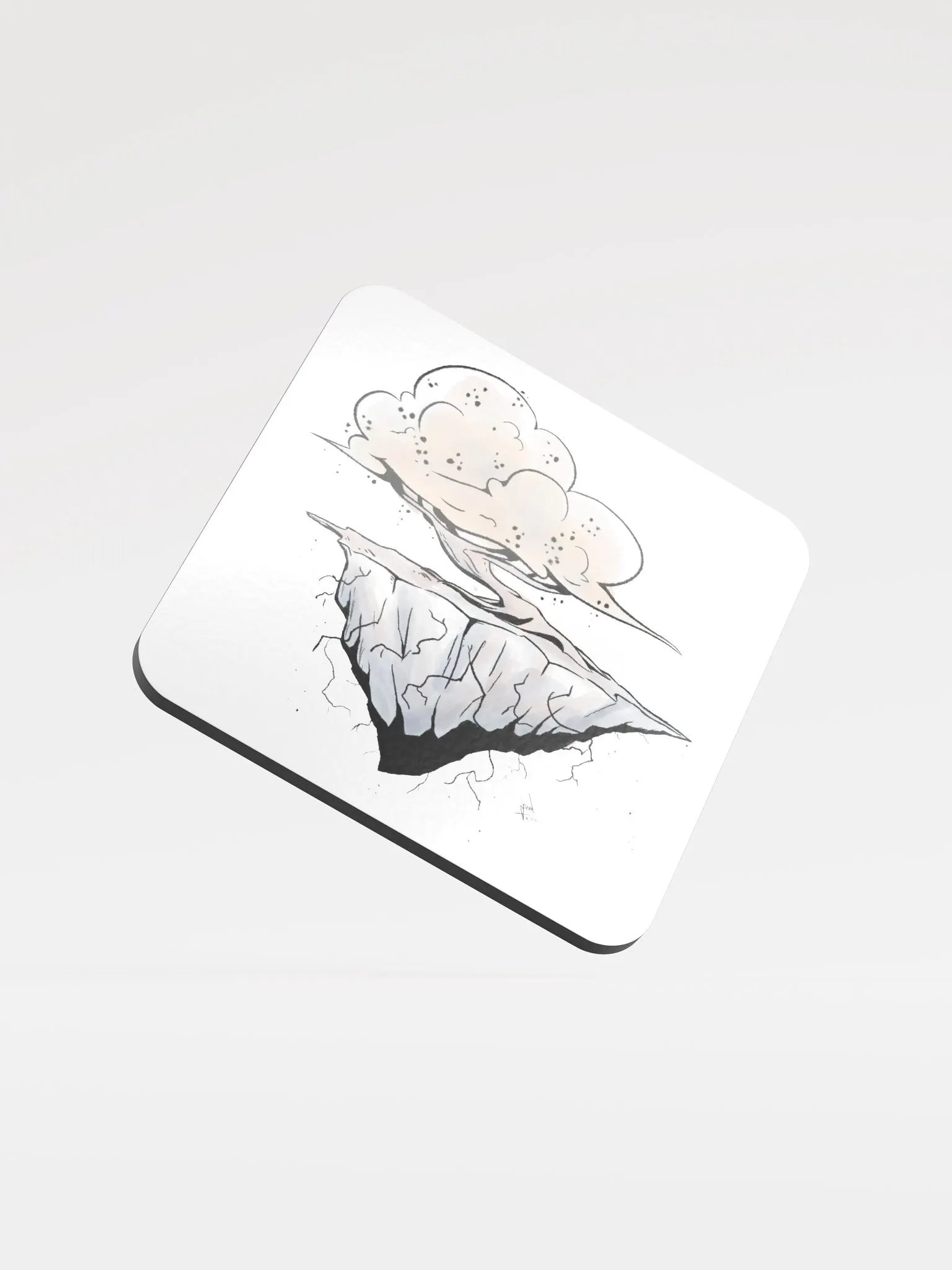 Soil and Tree | Glossed Cork Coaster product image (1)