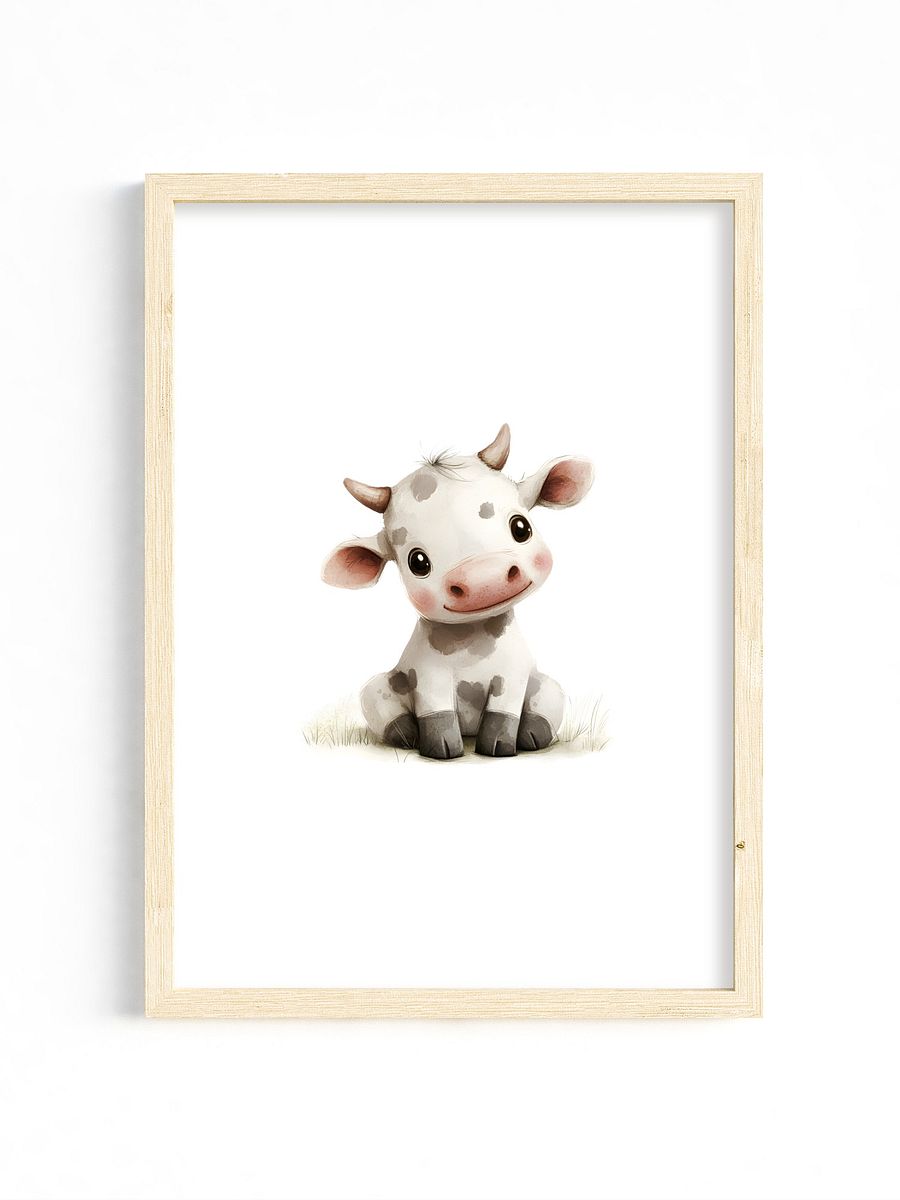 Daisy the Cute Cow Nursery Decor Print product image (33)