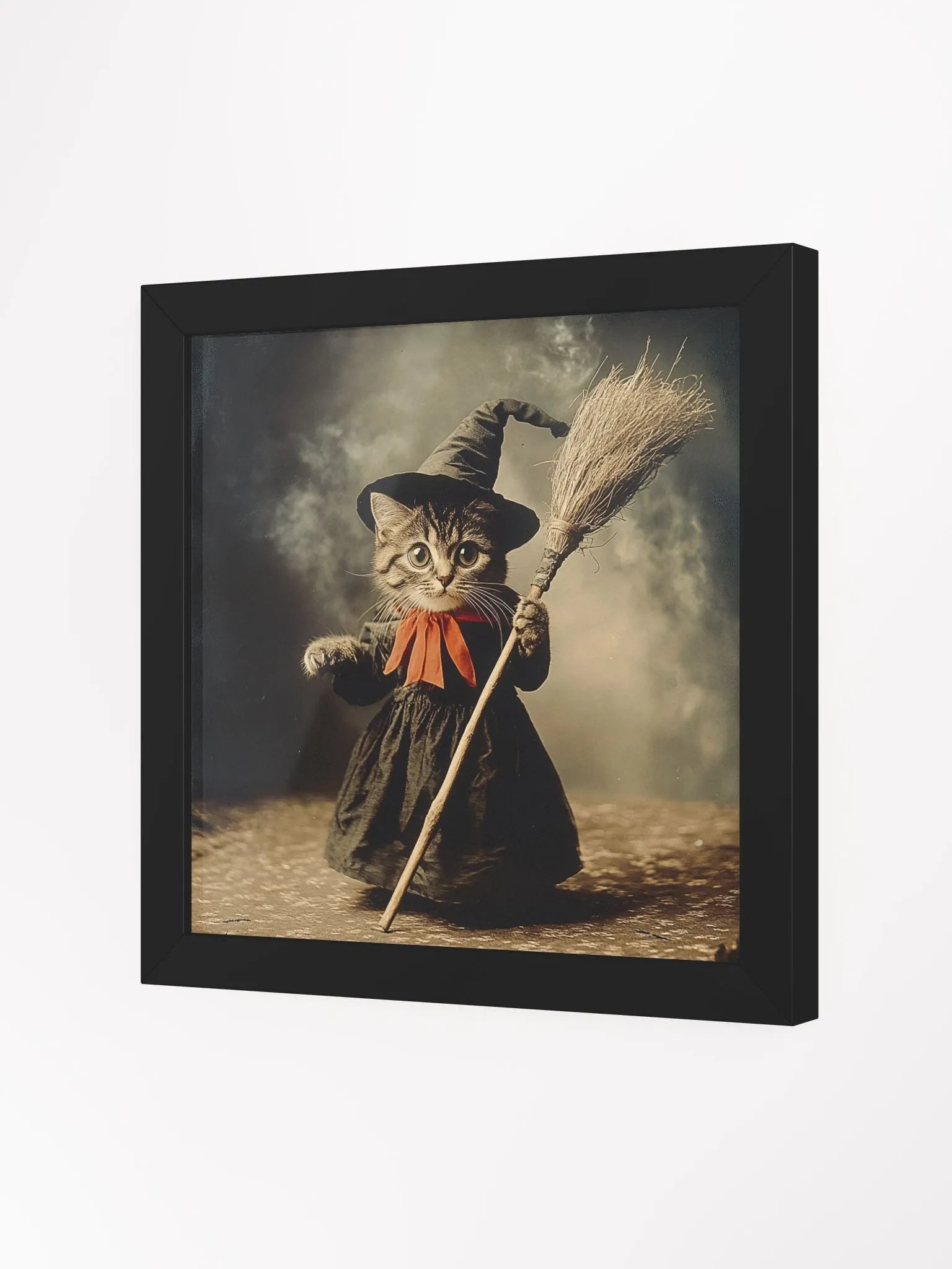 Grey Tabby Kitten Witch Photography Wall Art product image (14)