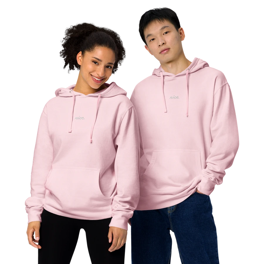Nice. Embroidered Hoodie (Pink/White) product image (7)