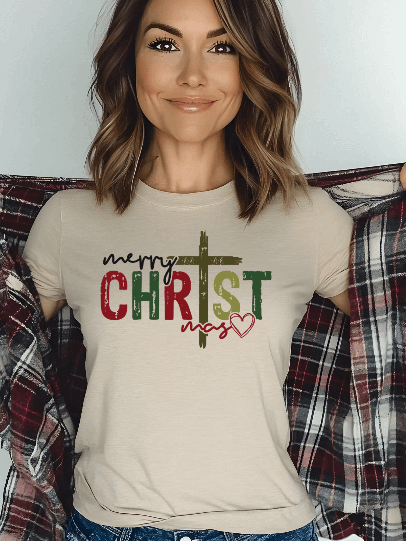 Merry Christmas Cross T-Shirt product image (1)