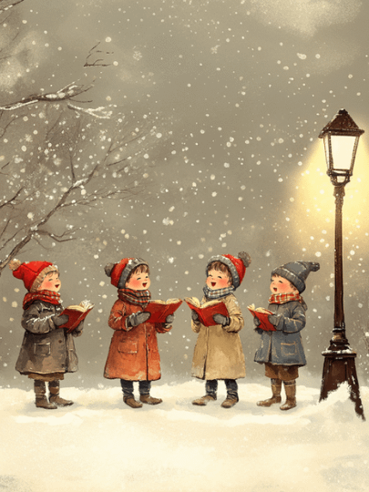 Vintage Christmas Greeting Card - No Frame, Digital Download product image (2)