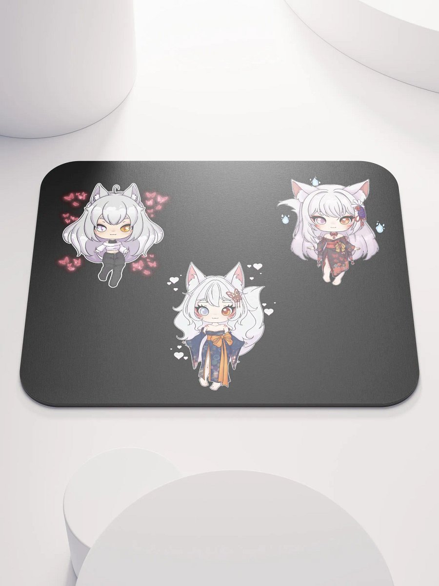 Chibi Fox Trio Mouse Pad product image (1)