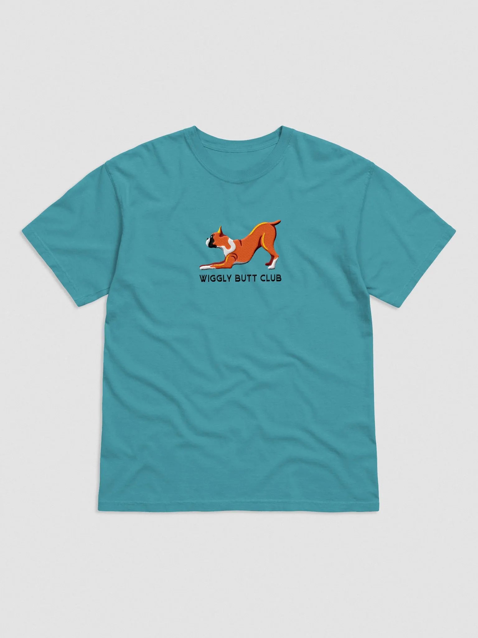 Wiggly Butt Club T-Shirt(Embroidered) of a Boxer product image (4)