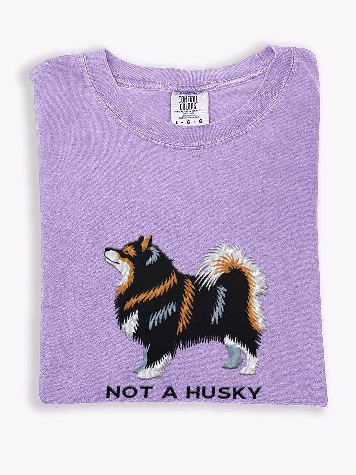 Not a Husky T-Shirt(Embroidered) of a Finnish Lapphund product image (1)