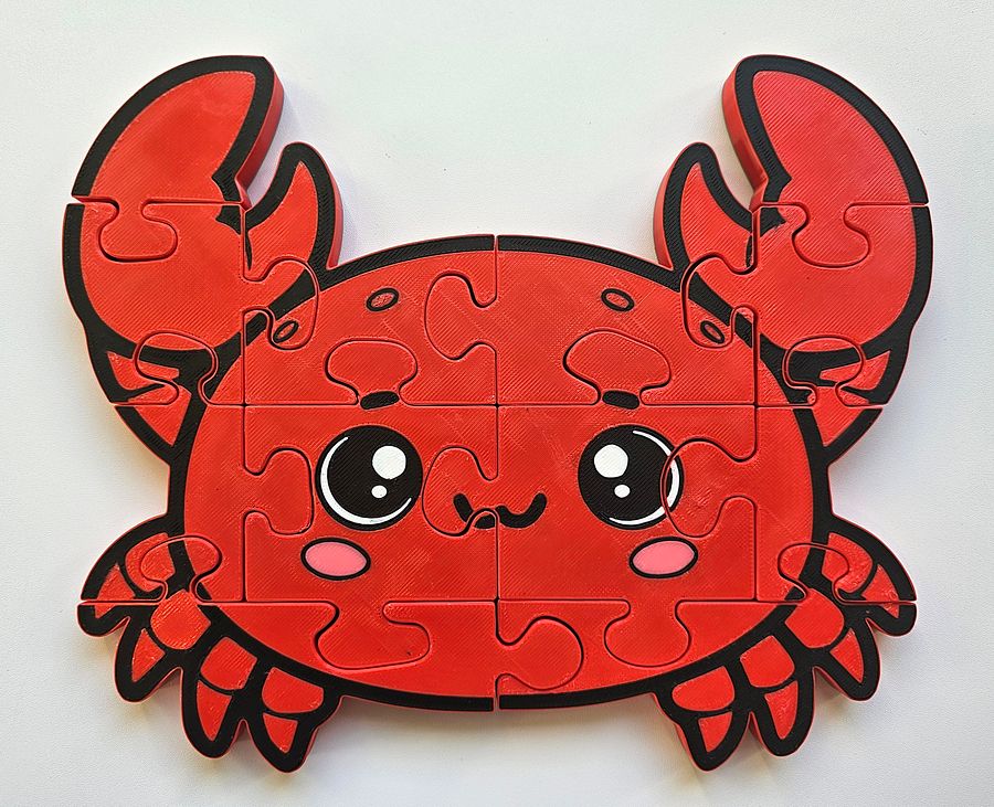 Crab 3D Printed Puzzle – A Playful Ocean-Themed Puzzle! product image (1)