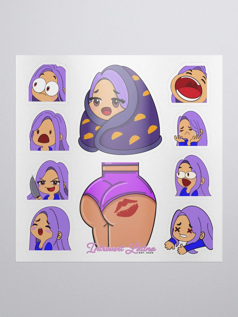 Introvert Latina Twitch Emotes stickers product image (1)