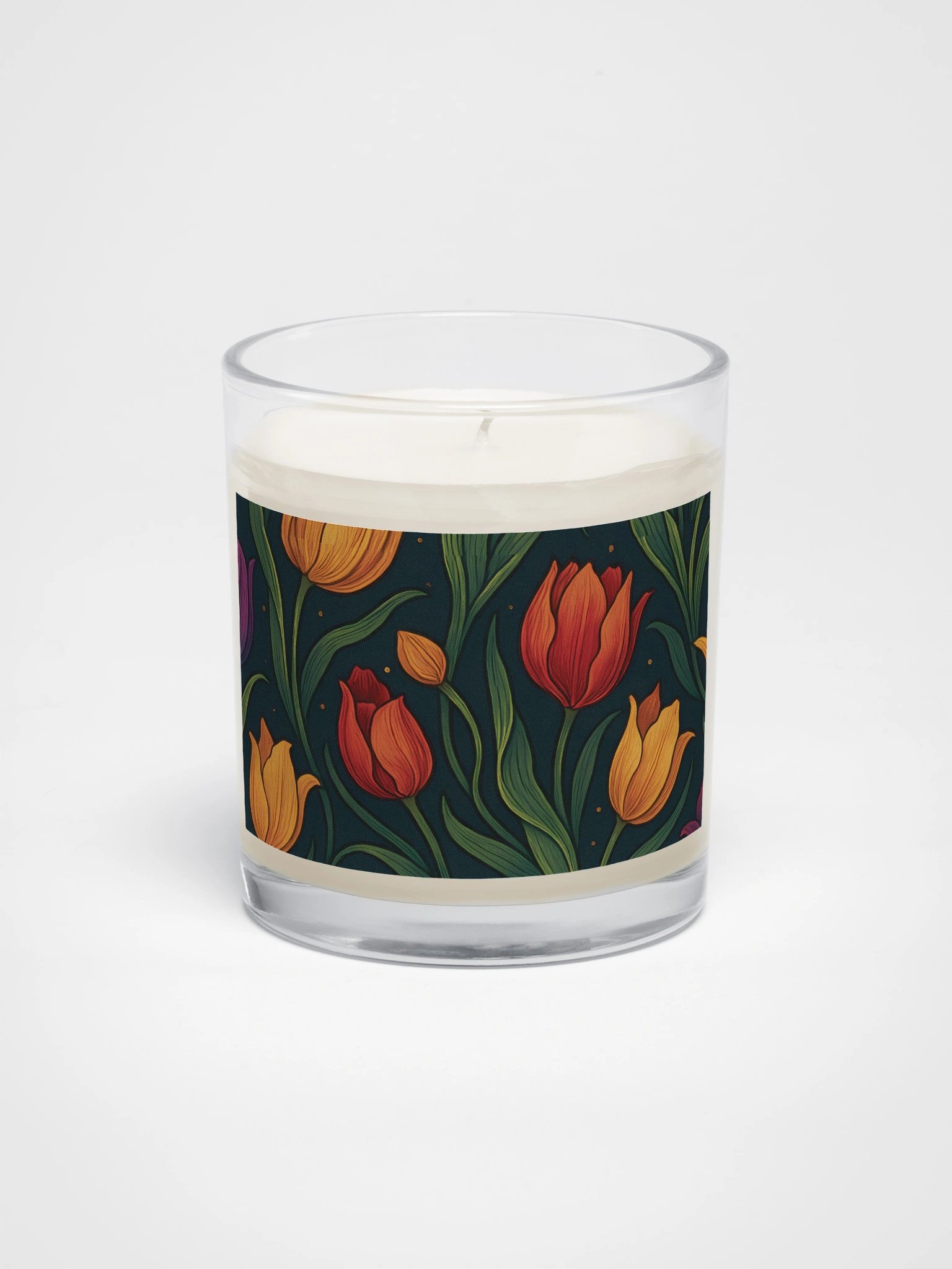 Tulip Soy Candle In Glass Jar For Cozy Home Style product image (1)