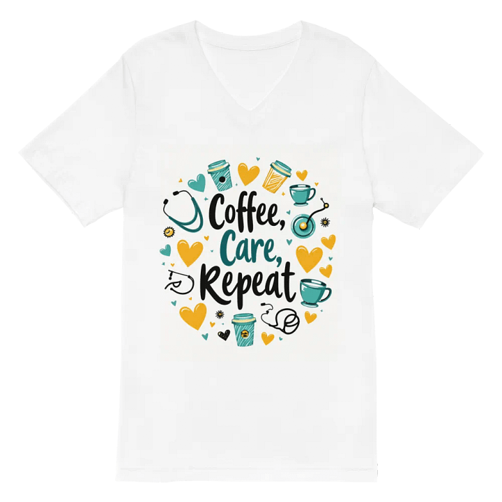 Care & Caffeine V-Neck Tee product image (2)