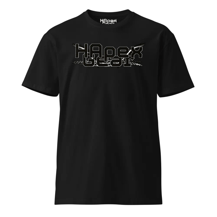 Unisex Premium T-Shirt - Print Embroidered Logo - Black HApex Gear White Logo product image (1)