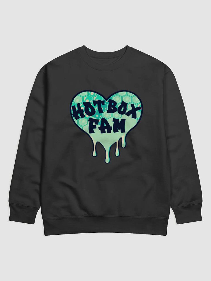 UNISEX HOT BOX FAM MINT GREEN HONEY COMB LOGO SWEAT SHIRT product image (5)