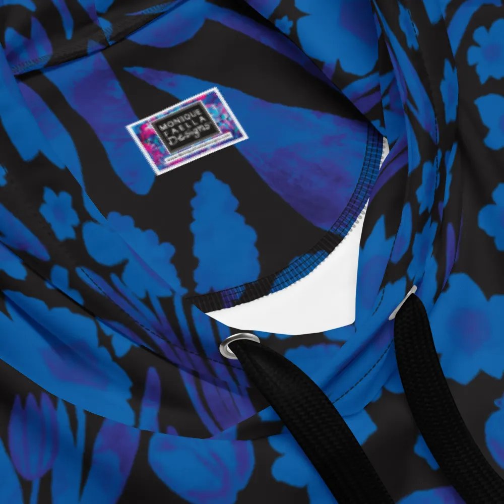 Women's | Adult's | Spring Garden | Unisex Hooded Sweatshirt | Royal Blue on Black product image (4)