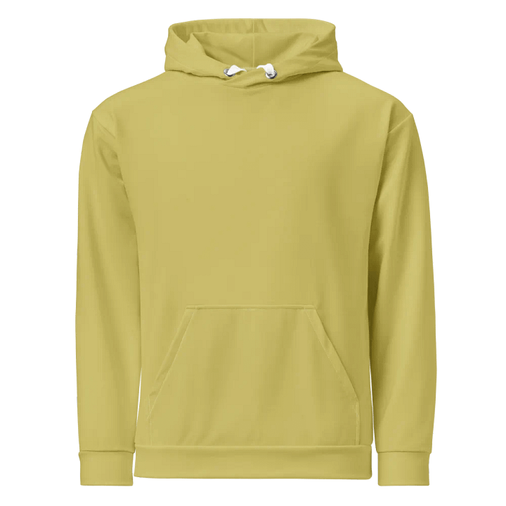 Plain Medium Yellow Light Summer Unisex Recycled Polyester Heavyweight Premium Hoodie by Treasure Pie product image (1)