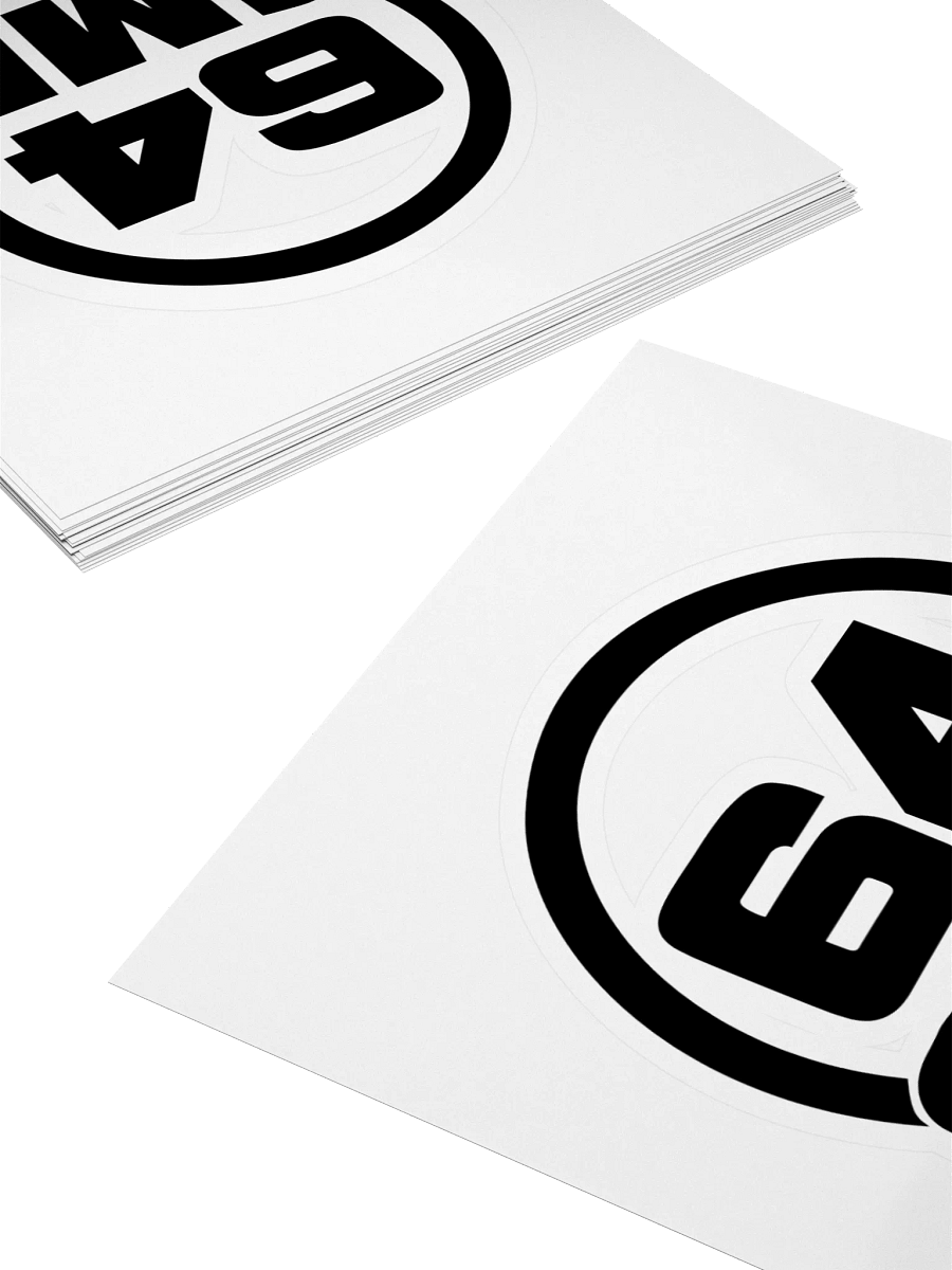 Channel 64 Black Watermark Sticker product image (4)