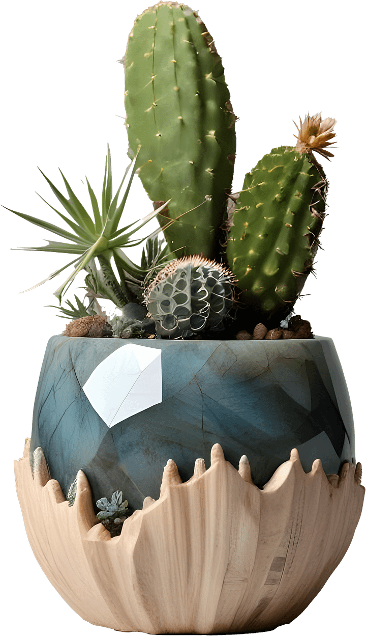 Celestial Grace – Sculptural Cactus Planter PNG product image (1)