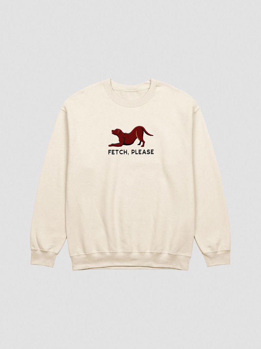 Fetch Please Sweatshirt (Embroidered) of a Labrador Retriever (Chocolate) product image (4)
