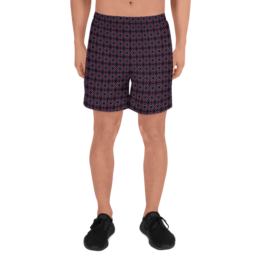 Geometric Illusion All Over Print Unisex Athletic Long Shorts product image (4)