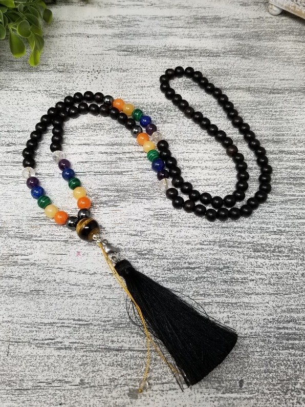 7 Chakra Mala Necklace: Handcrafted Wellness Jewelry product image (1)
