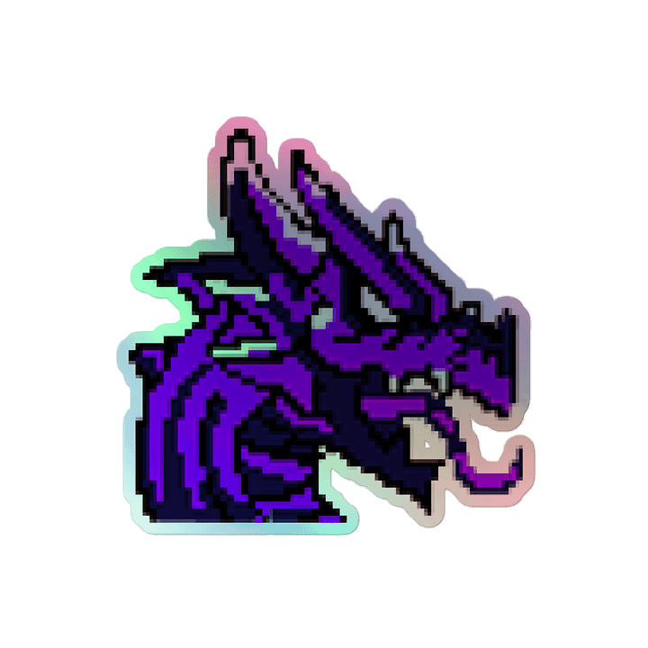 Mystic Pixel Dragon Holographic Sticker Sheet product image (2)