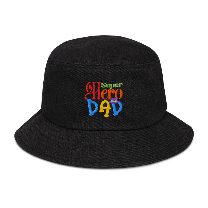 Super Hero Dad Denim Bucket Hat product image (1)