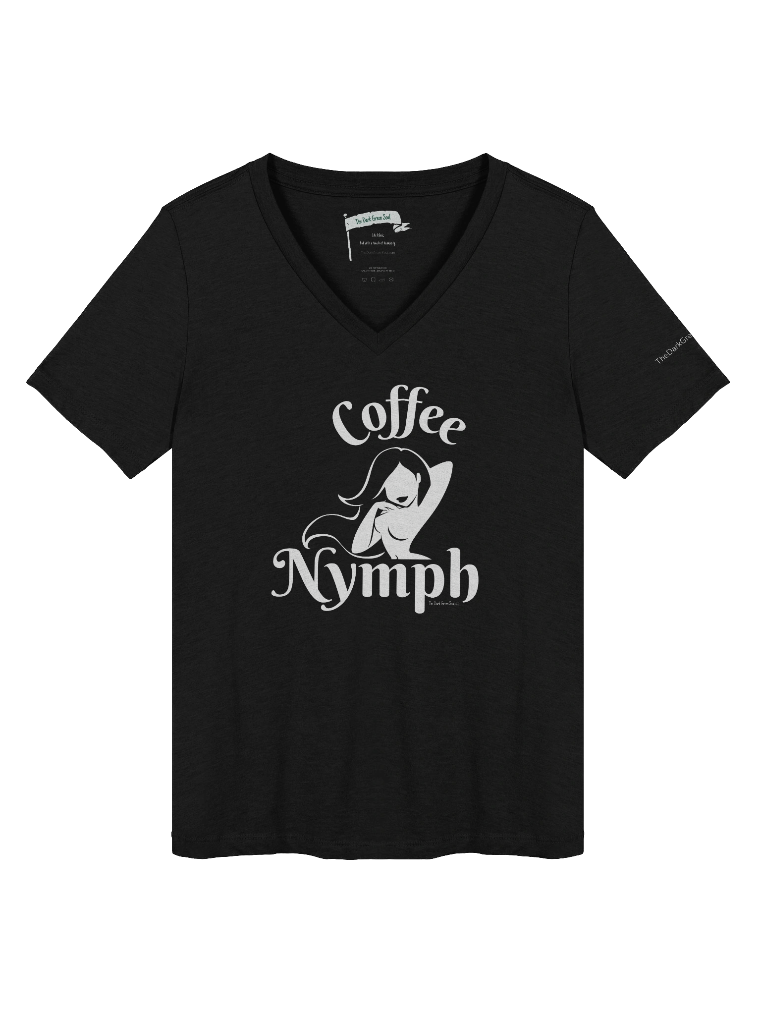 Coffee Nymph White - Women's V-Neck Tee product image (7)