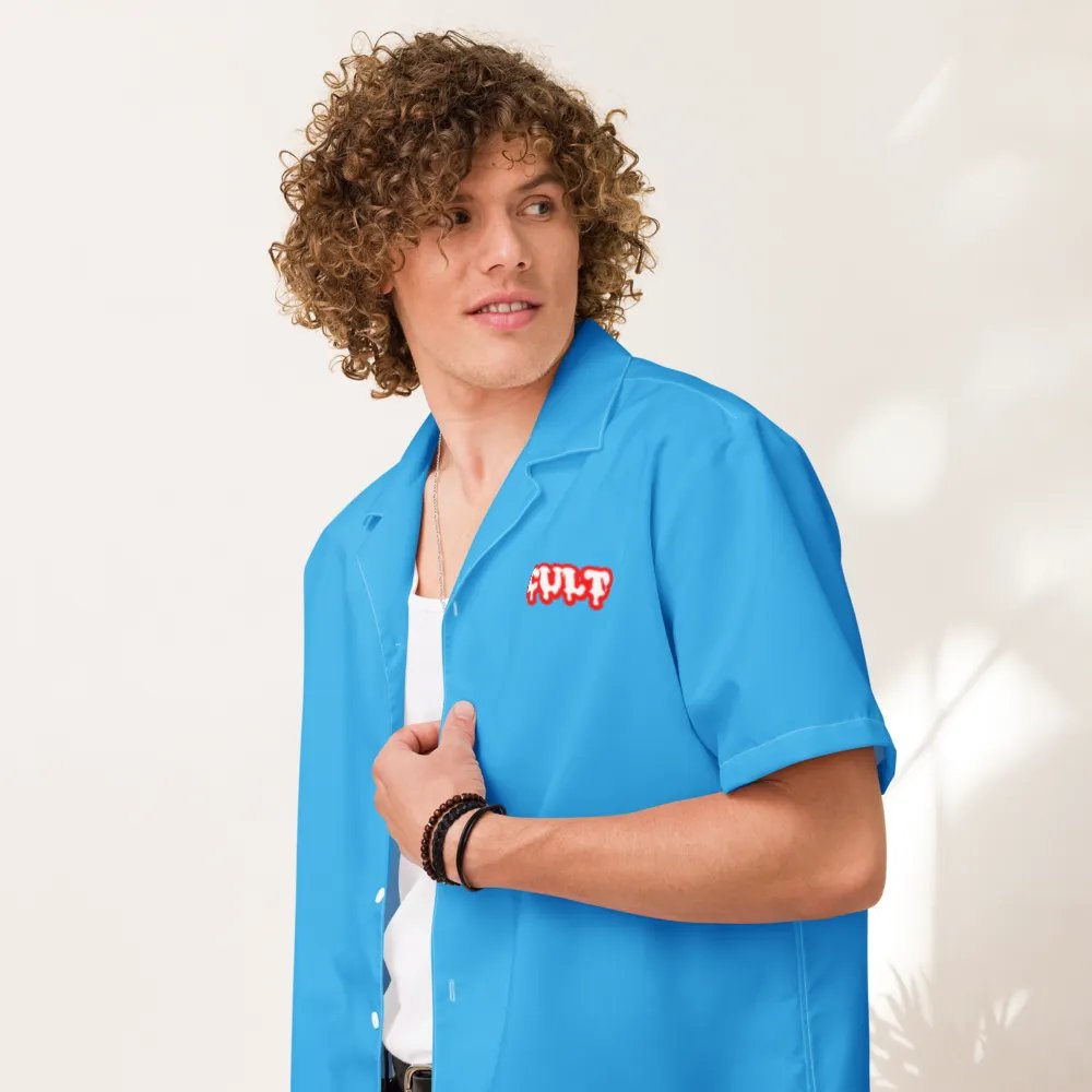OCEAN BLUE RED CULT BUTTON UP product image (7)
