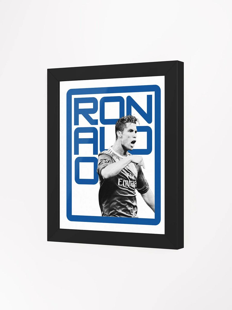Cristiano Ronaldo BW Real Madrid Name Art Framed Print product image (3)