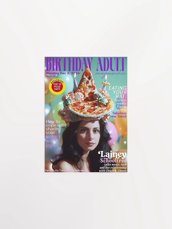 Limited Edition BIRTHDAY ADULT MAGAZINE 2024 5" x 7" Print product image (1)
