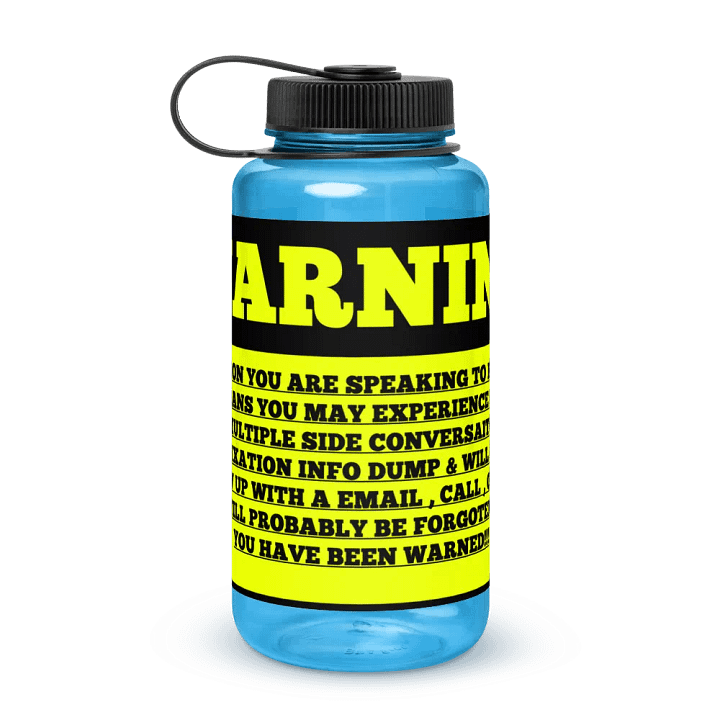 ADHD Warning Wide Mouth Water Bottle product image (2)