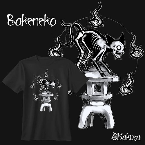 New design Bakeneko available right now! 💮
➡️Link to the shop in bio 🌸

#obakura #Obakura_clothing #darkwear #streetwear #tsh...
